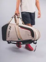 Yonex Gearlogic Racket Bag 6PCs - Beige/Black - Image 7